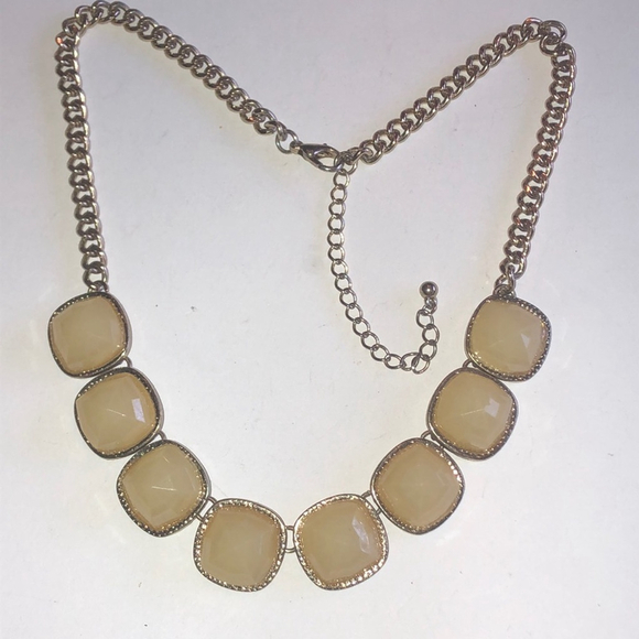 Gold Tone Rhinestone Boho Retro Statement Necklace - Picture 1 of 5